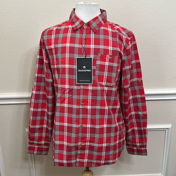 Craghoppers NOSILIFE BALBOR LONG SLEEVE SHIRT - Srirracha Chk - Picture 1 of 15